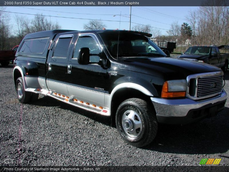 Black / Medium Graphite 2000 Ford F350 Super Duty XLT Crew Cab 4x4 Dually