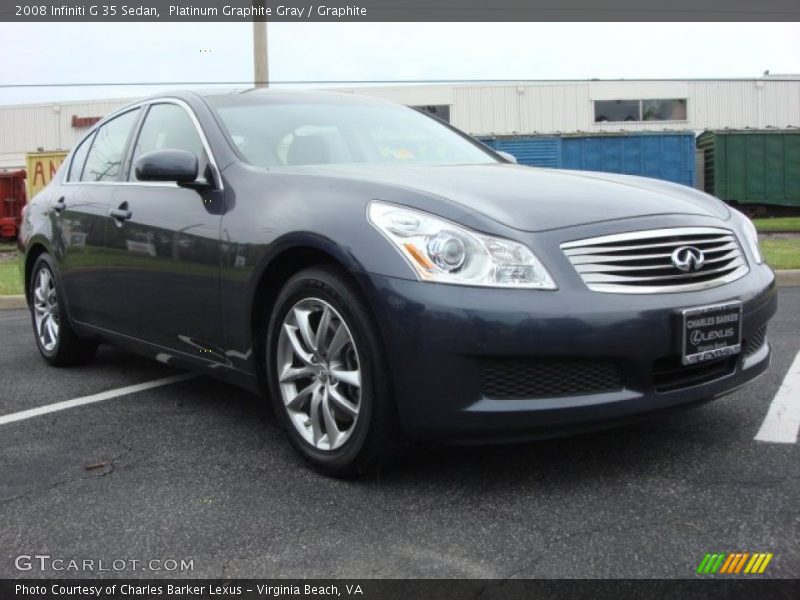 Platinum Graphite Gray / Graphite 2008 Infiniti G 35 Sedan