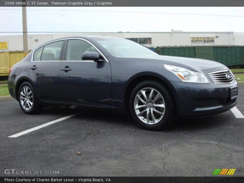 Platinum Graphite Gray / Graphite 2008 Infiniti G 35 Sedan