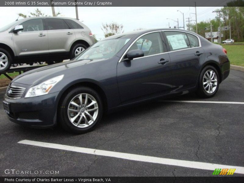 Platinum Graphite Gray / Graphite 2008 Infiniti G 35 Sedan