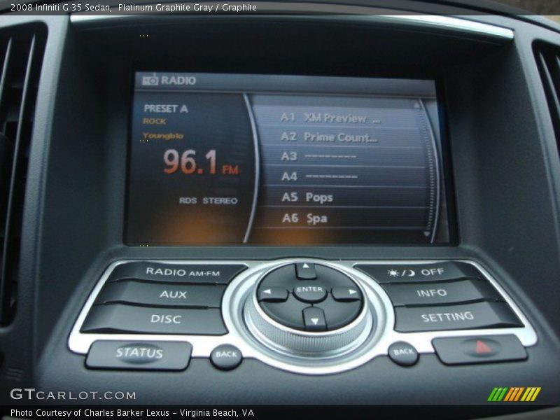 Platinum Graphite Gray / Graphite 2008 Infiniti G 35 Sedan