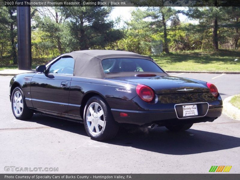 Evening Black / Black Ink 2003 Ford Thunderbird Premium Roadster