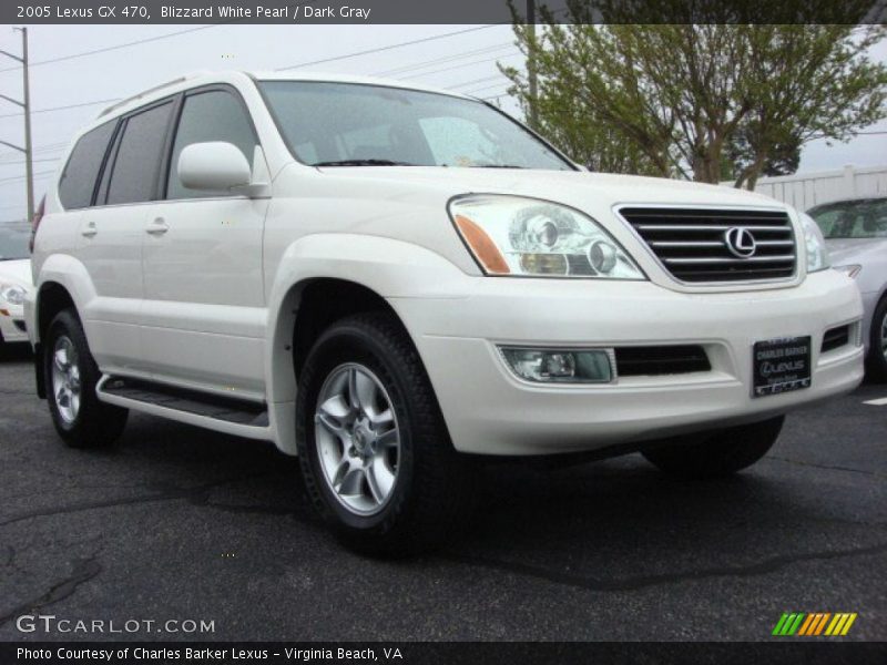 Blizzard White Pearl / Dark Gray 2005 Lexus GX 470