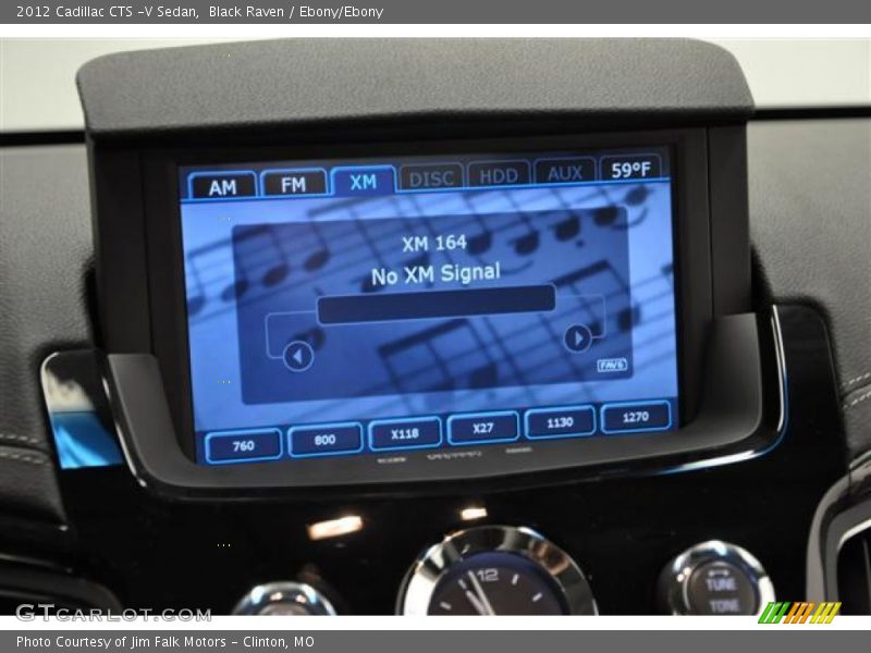 Black Raven / Ebony/Ebony 2012 Cadillac CTS -V Sedan