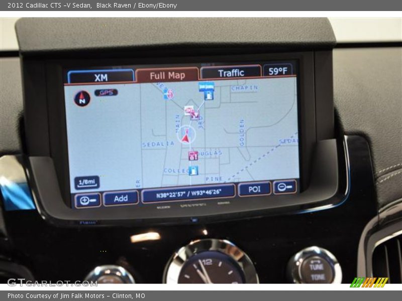 Black Raven / Ebony/Ebony 2012 Cadillac CTS -V Sedan
