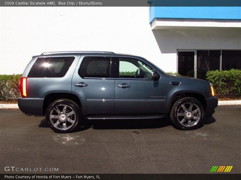 Blue Chip / Ebony/Ebony 2009 Cadillac Escalade AWD