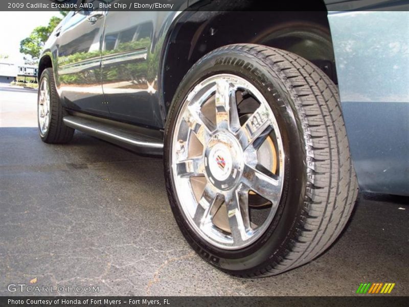 Blue Chip / Ebony/Ebony 2009 Cadillac Escalade AWD