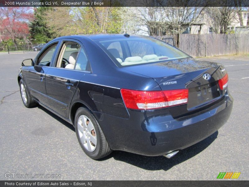 Deepwater Blue / Beige 2008 Hyundai Sonata GLS V6