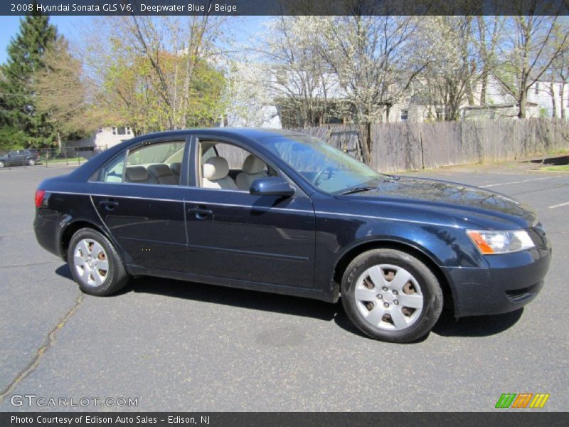 Deepwater Blue / Beige 2008 Hyundai Sonata GLS V6