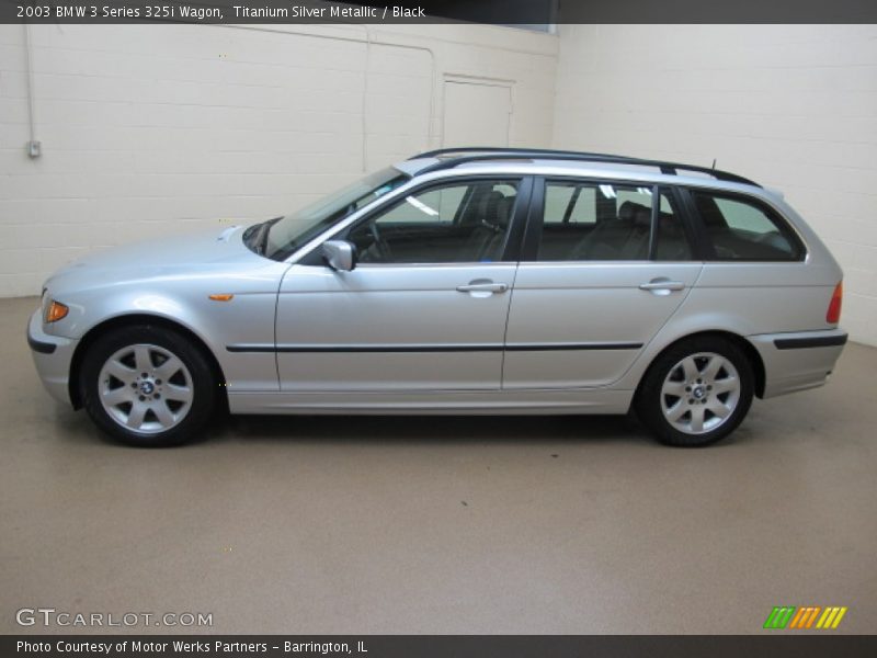 Titanium Silver Metallic / Black 2003 BMW 3 Series 325i Wagon
