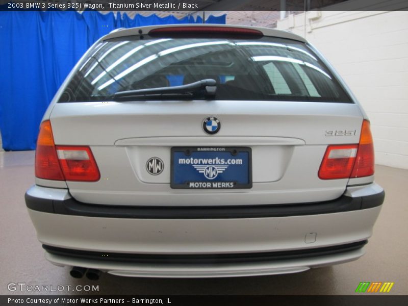 Titanium Silver Metallic / Black 2003 BMW 3 Series 325i Wagon