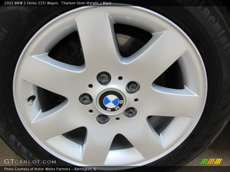 Titanium Silver Metallic / Black 2003 BMW 3 Series 325i Wagon