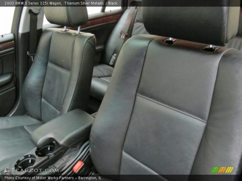 Titanium Silver Metallic / Black 2003 BMW 3 Series 325i Wagon