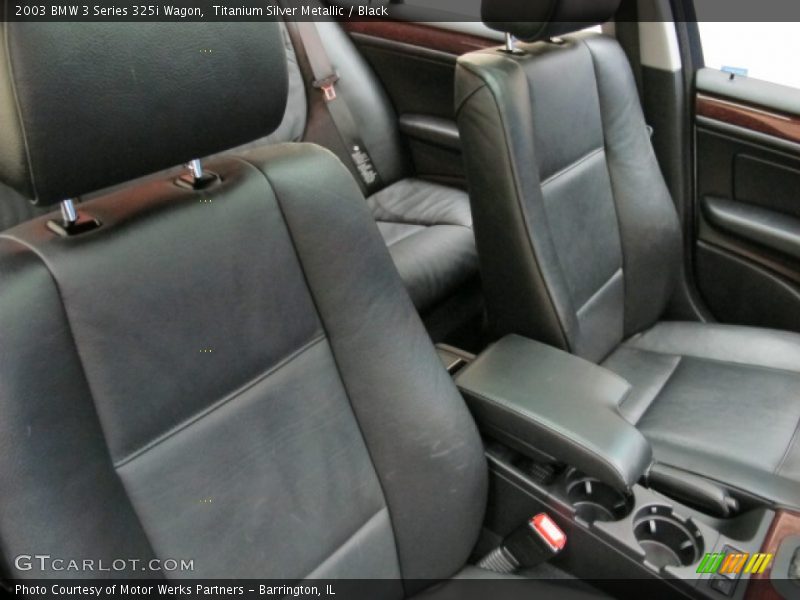 Titanium Silver Metallic / Black 2003 BMW 3 Series 325i Wagon