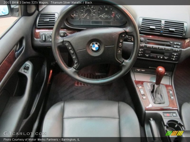 Titanium Silver Metallic / Black 2003 BMW 3 Series 325i Wagon
