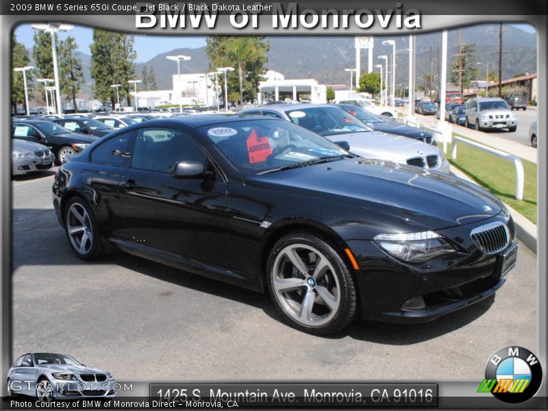 Jet Black / Black Dakota Leather 2009 BMW 6 Series 650i Coupe