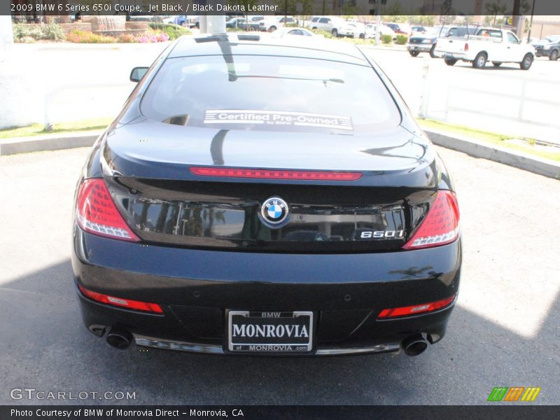 Jet Black / Black Dakota Leather 2009 BMW 6 Series 650i Coupe