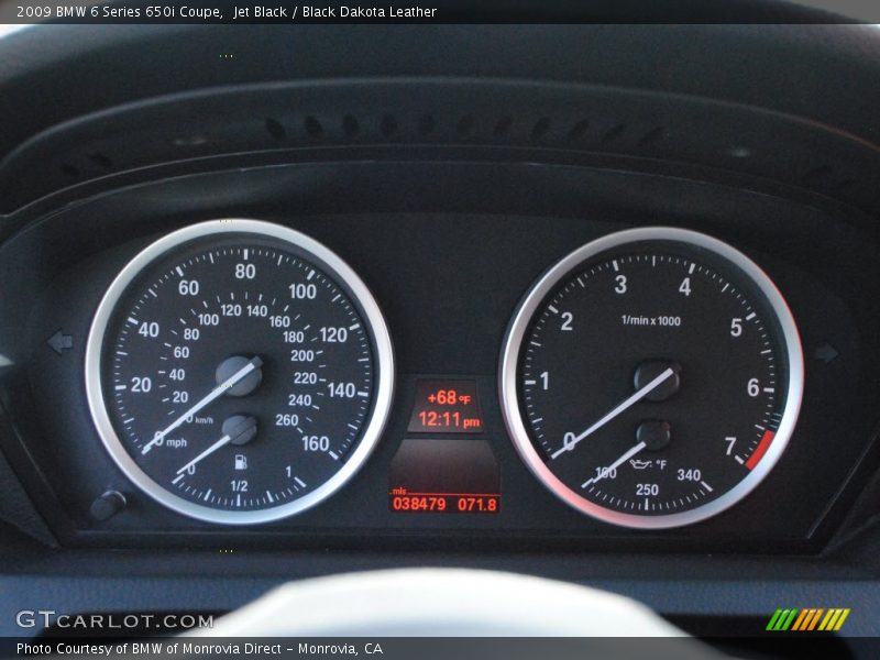 Jet Black / Black Dakota Leather 2009 BMW 6 Series 650i Coupe