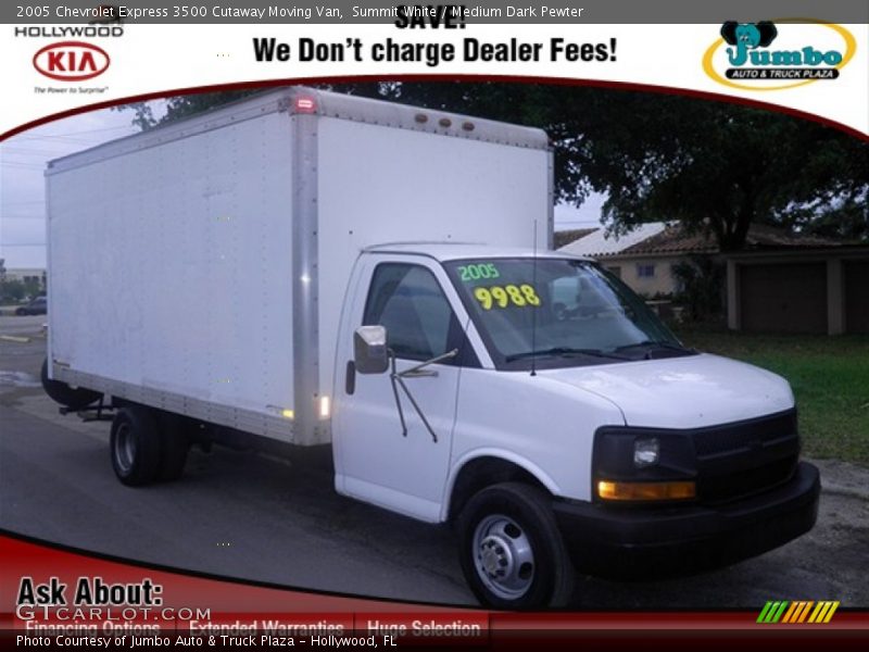 Summit White / Medium Dark Pewter 2005 Chevrolet Express 3500 Cutaway Moving Van