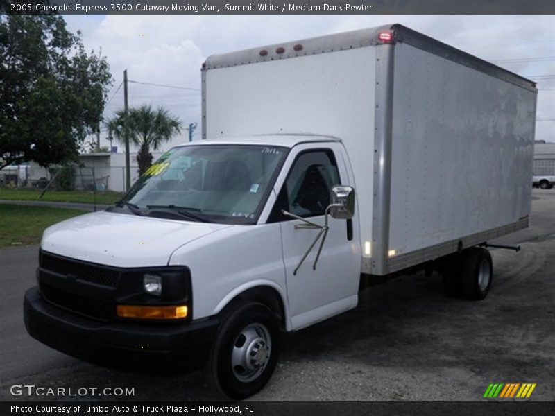 Summit White / Medium Dark Pewter 2005 Chevrolet Express 3500 Cutaway Moving Van