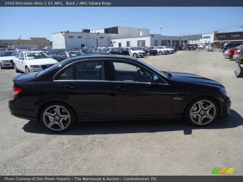 Black / AMG Sahara Beige 2009 Mercedes-Benz C 63 AMG