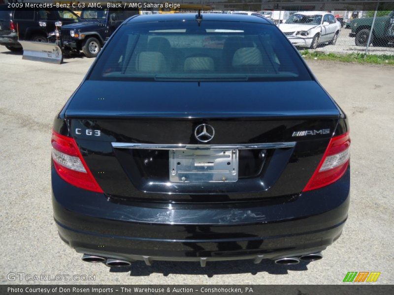 Black / AMG Sahara Beige 2009 Mercedes-Benz C 63 AMG