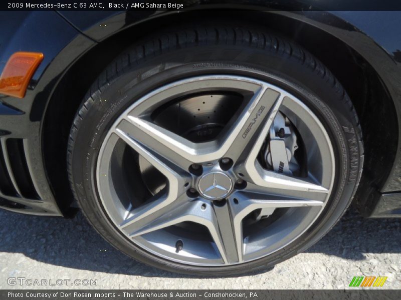 Black / AMG Sahara Beige 2009 Mercedes-Benz C 63 AMG