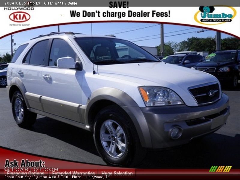 Clear White / Beige 2004 Kia Sorento EX