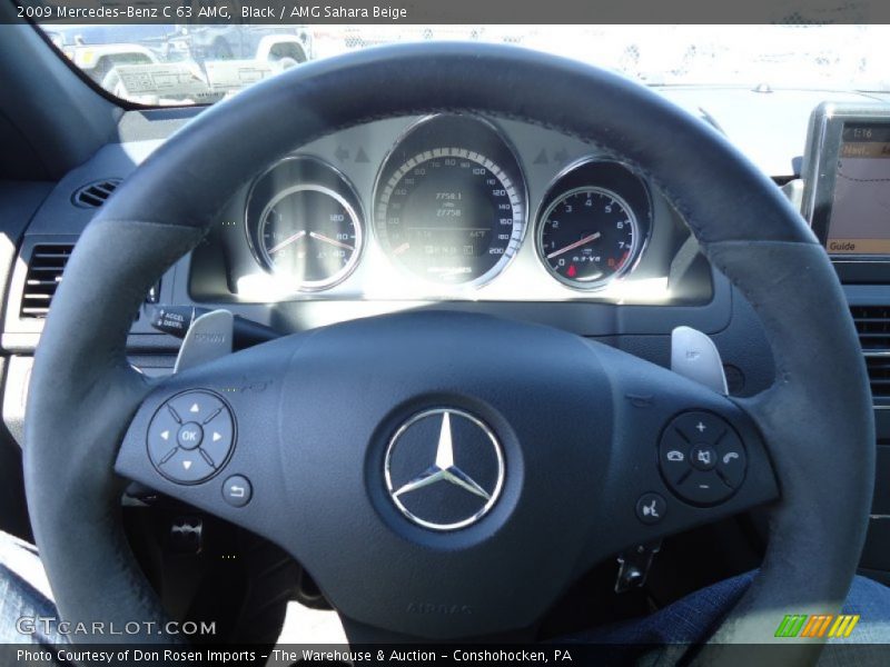 Black / AMG Sahara Beige 2009 Mercedes-Benz C 63 AMG