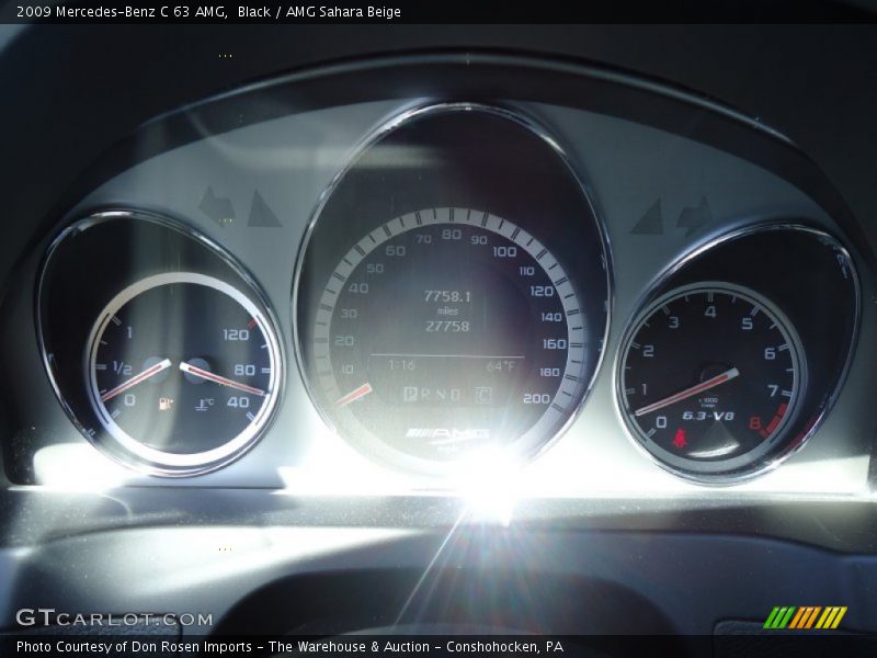 Black / AMG Sahara Beige 2009 Mercedes-Benz C 63 AMG