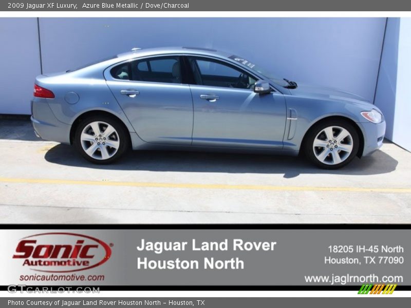 Azure Blue Metallic / Dove/Charcoal 2009 Jaguar XF Luxury
