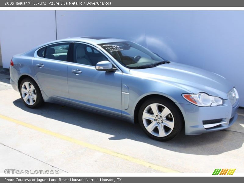 Azure Blue Metallic / Dove/Charcoal 2009 Jaguar XF Luxury