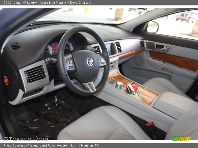 Azure Blue Metallic / Dove/Charcoal 2009 Jaguar XF Luxury