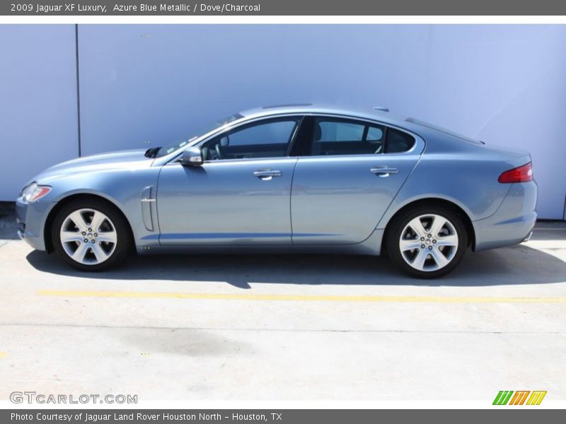 Azure Blue Metallic / Dove/Charcoal 2009 Jaguar XF Luxury