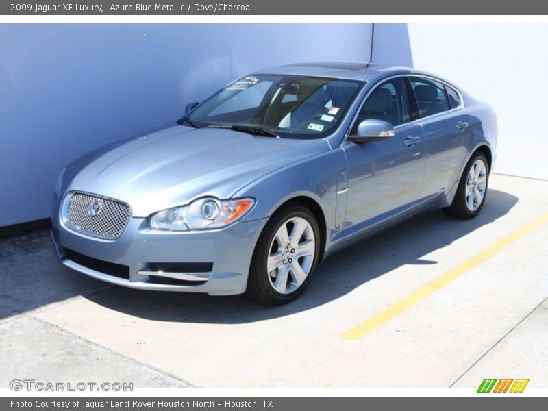 Azure Blue Metallic / Dove/Charcoal 2009 Jaguar XF Luxury