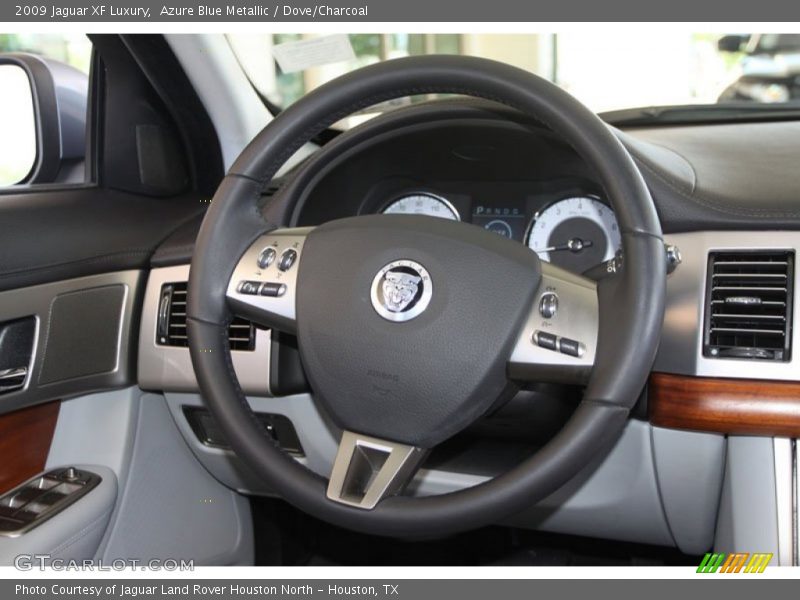 Azure Blue Metallic / Dove/Charcoal 2009 Jaguar XF Luxury