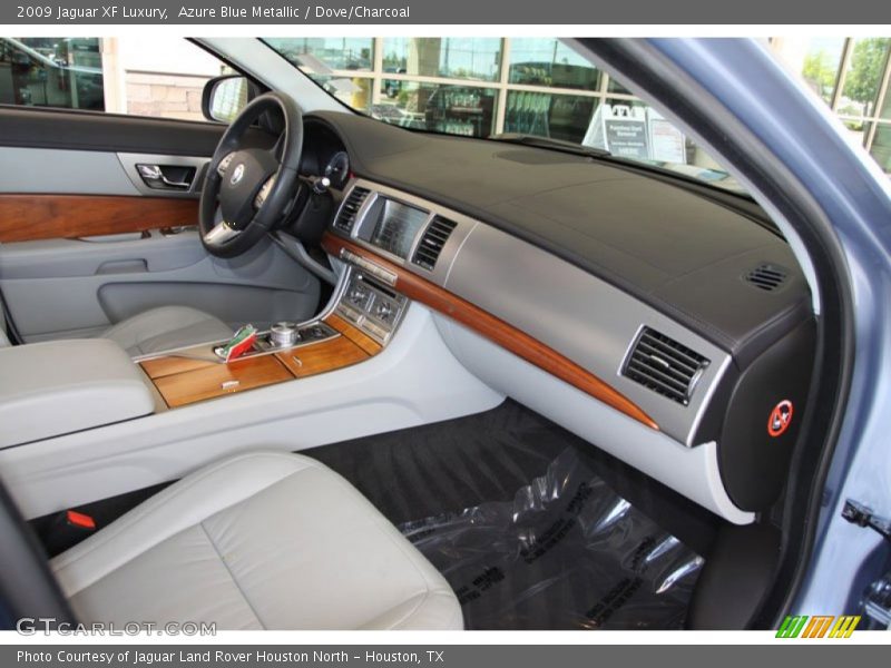 Azure Blue Metallic / Dove/Charcoal 2009 Jaguar XF Luxury