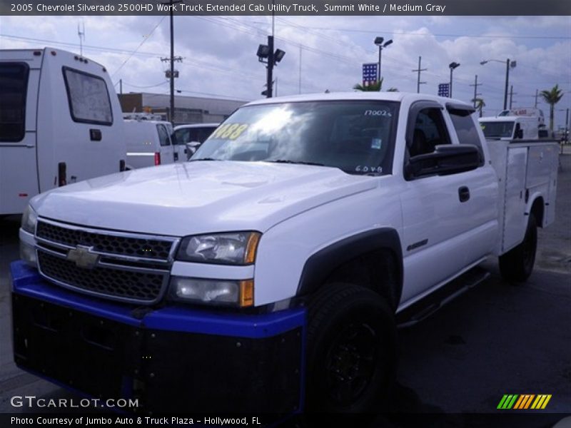 Summit White / Medium Gray 2005 Chevrolet Silverado 2500HD Work Truck Extended Cab Utility Truck