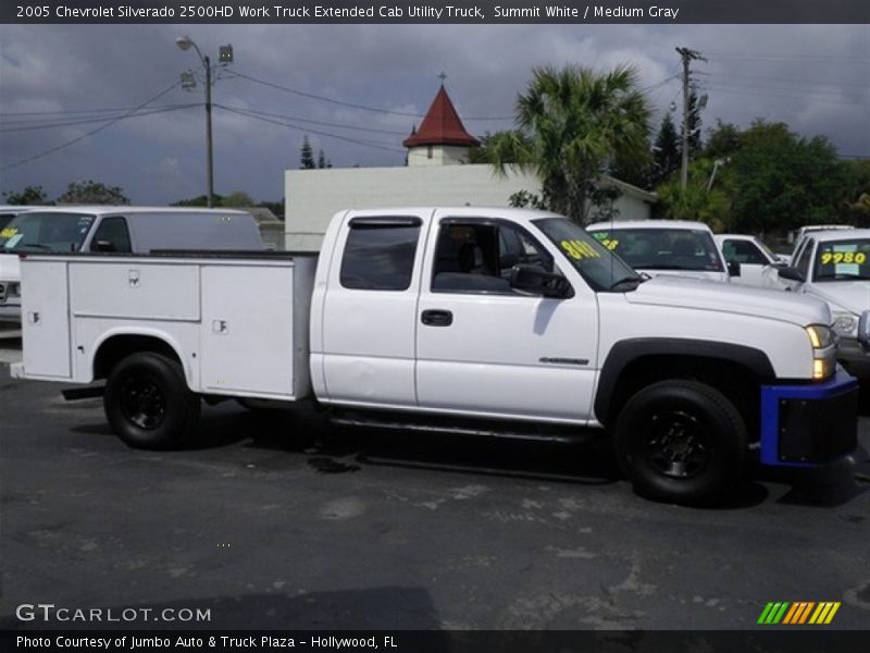 Summit White / Medium Gray 2005 Chevrolet Silverado 2500HD Work Truck Extended Cab Utility Truck
