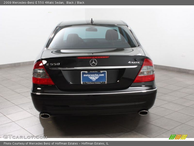 Black / Black 2009 Mercedes-Benz E 550 4Matic Sedan