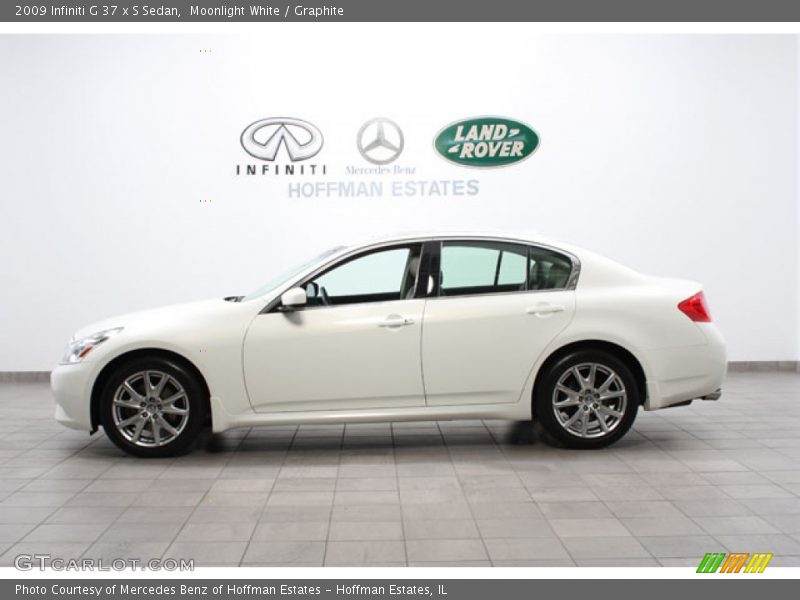 Moonlight White / Graphite 2009 Infiniti G 37 x S Sedan