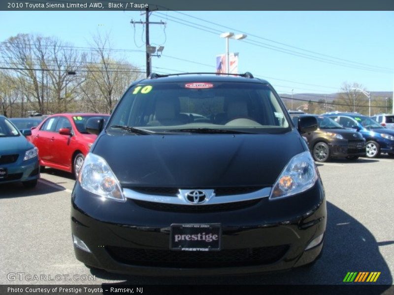 Black / Taupe 2010 Toyota Sienna Limited AWD