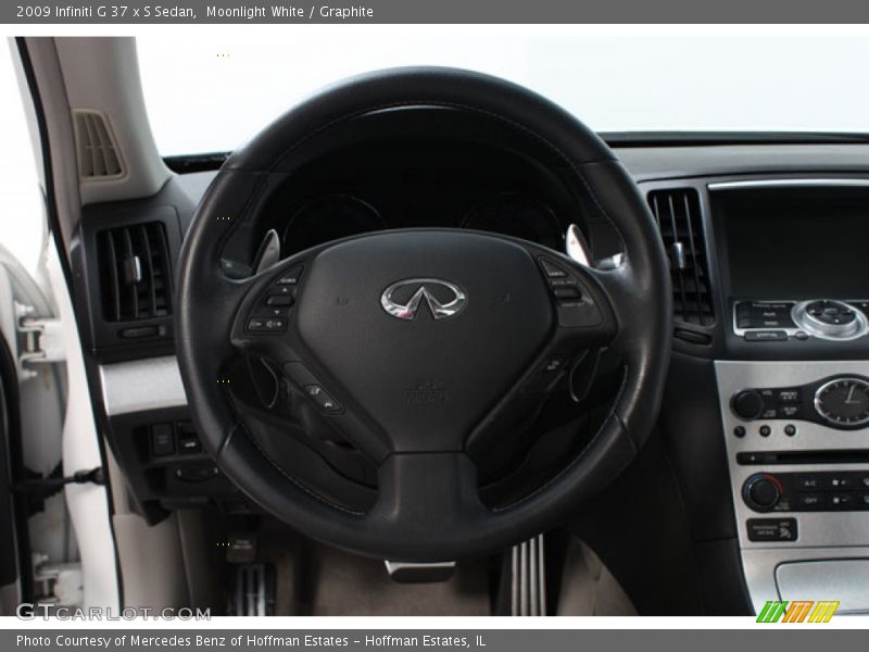 Moonlight White / Graphite 2009 Infiniti G 37 x S Sedan