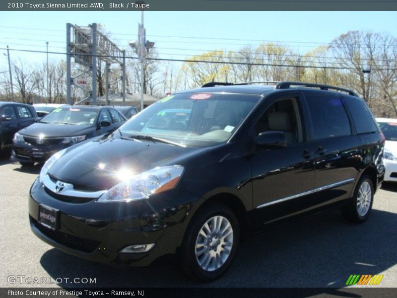 Black / Taupe 2010 Toyota Sienna Limited AWD