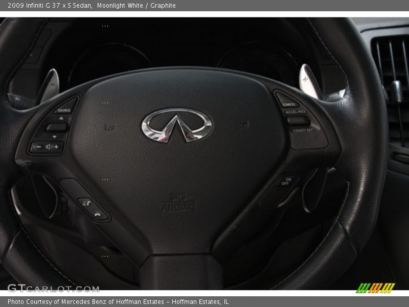 Moonlight White / Graphite 2009 Infiniti G 37 x S Sedan