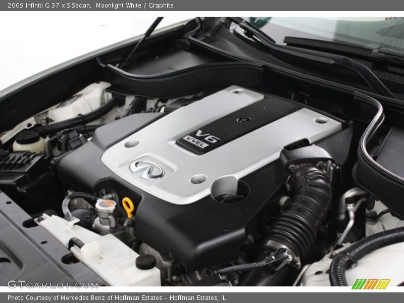 Moonlight White / Graphite 2009 Infiniti G 37 x S Sedan