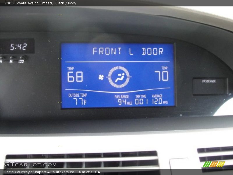 Black / Ivory 2006 Toyota Avalon Limited