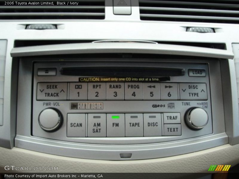 Black / Ivory 2006 Toyota Avalon Limited