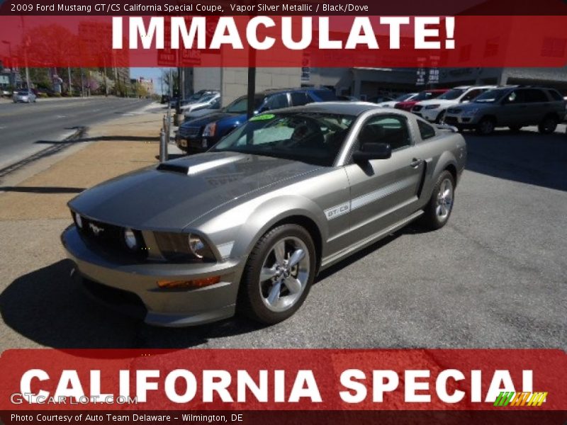 Vapor Silver Metallic / Black/Dove 2009 Ford Mustang GT/CS California Special Coupe