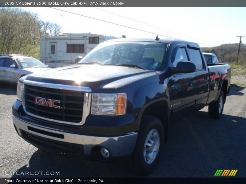 Onyx Black / Ebony 2009 GMC Sierra 2500HD SLE Crew Cab 4x4